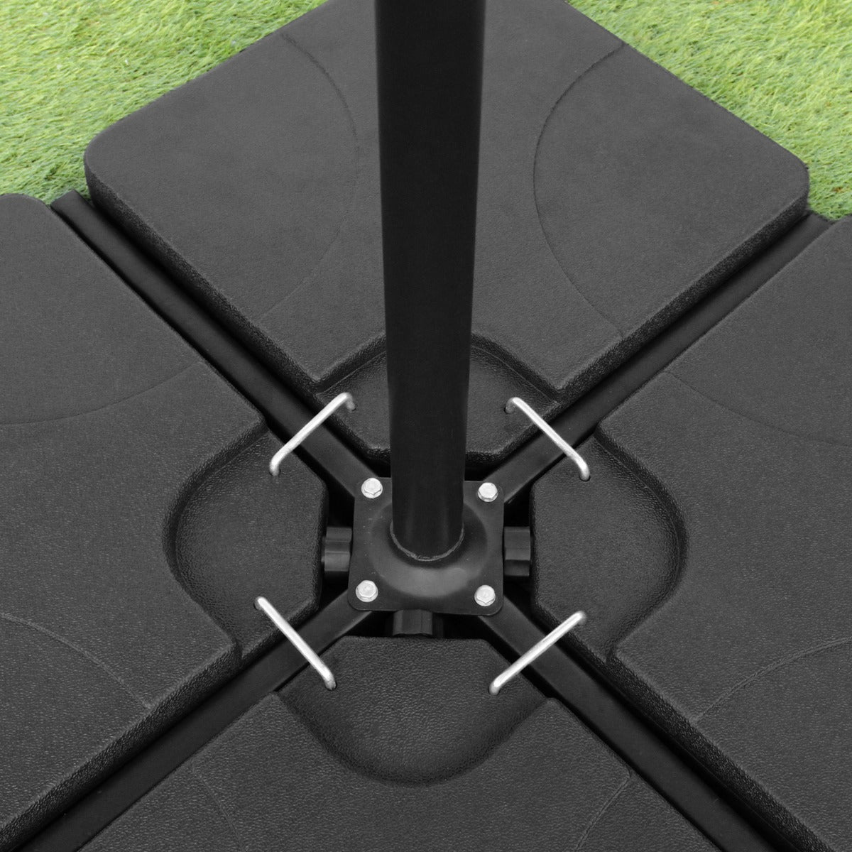 Q-Rax Base Ombrellone Sbalzo 105x105 liscia grigia