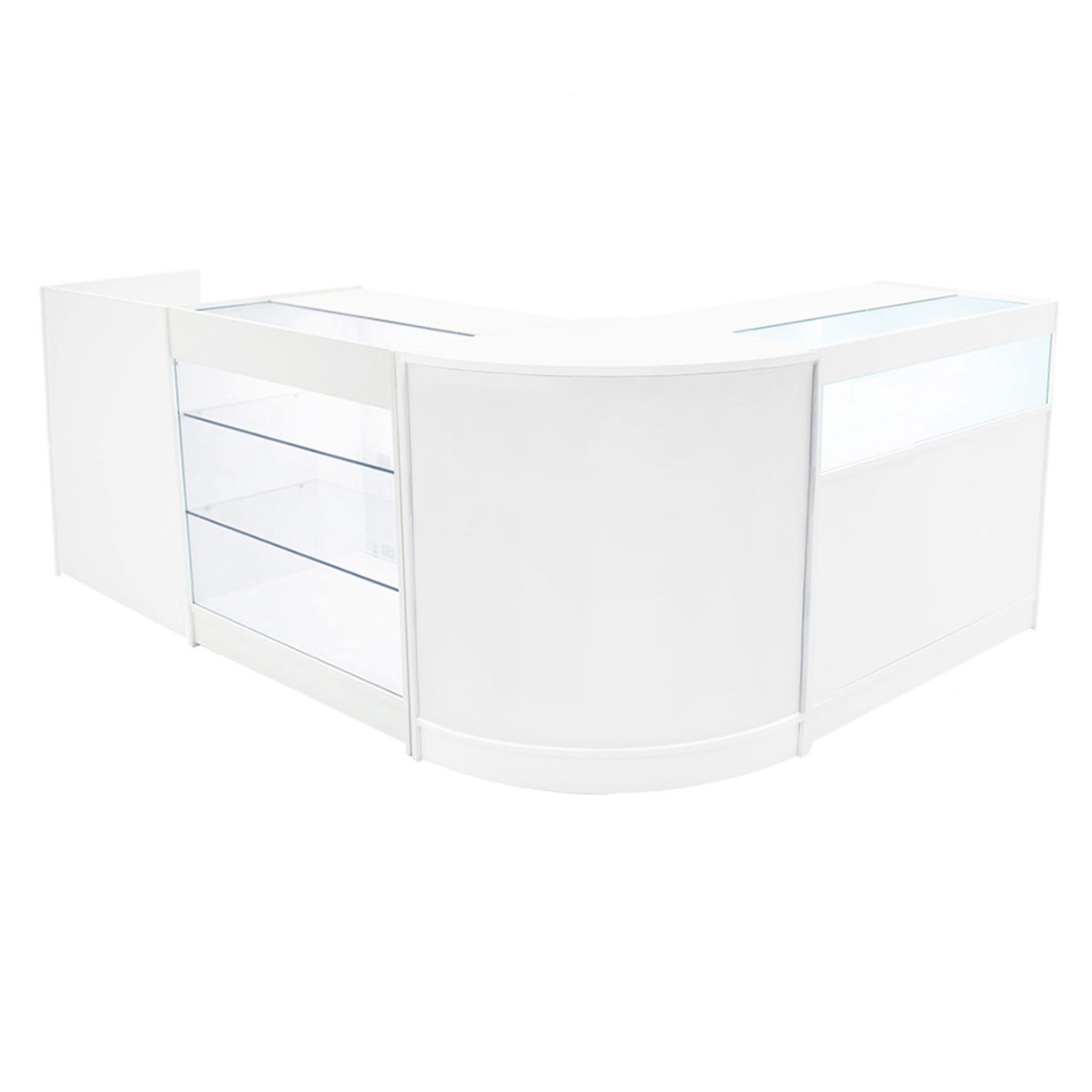 Q-Rax Banconi da Negozio Set Polaris LED Bancone Bianco K900 B900