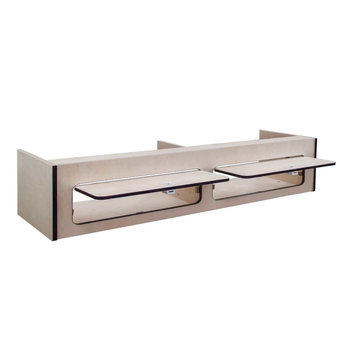 Q-Rax Armadio Pensile Camper 120cm Nero 120x25x25 Chiusura Ammortizzata