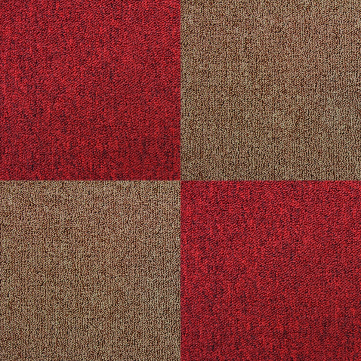 Q-Rax Accessori Casa 40 Mattonelle Moquette 10mq Sabbia Rosso
