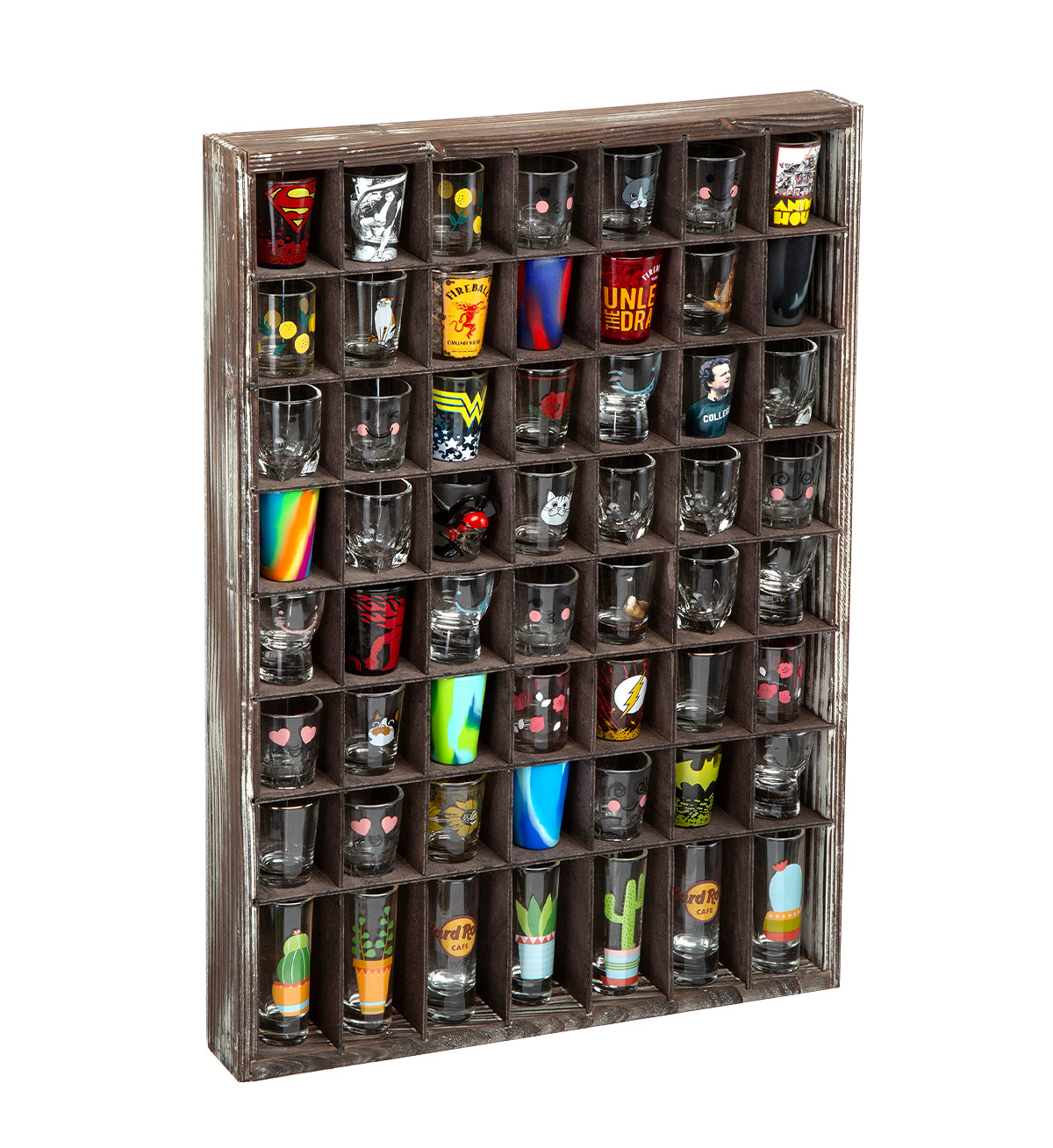 Jackcube Design Display Vetrina Bicchierini Legno 56 Scomparti