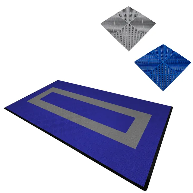Q-Rax Piastrelle Ventilate 3,2x6m Pavimento Blu Grigio