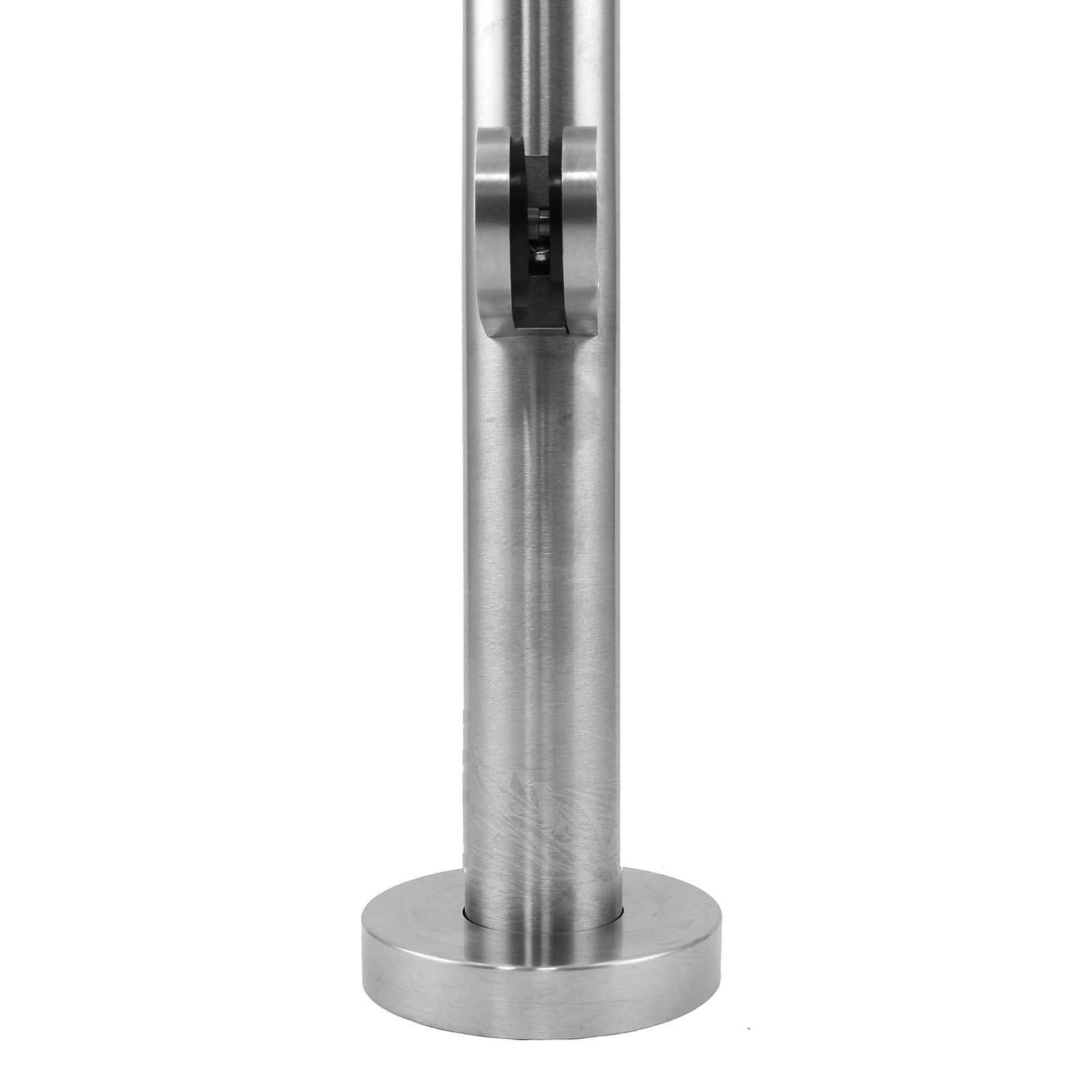 Q-Rax Palo Centrale Balaustra inox 110cm vetro morsetti D