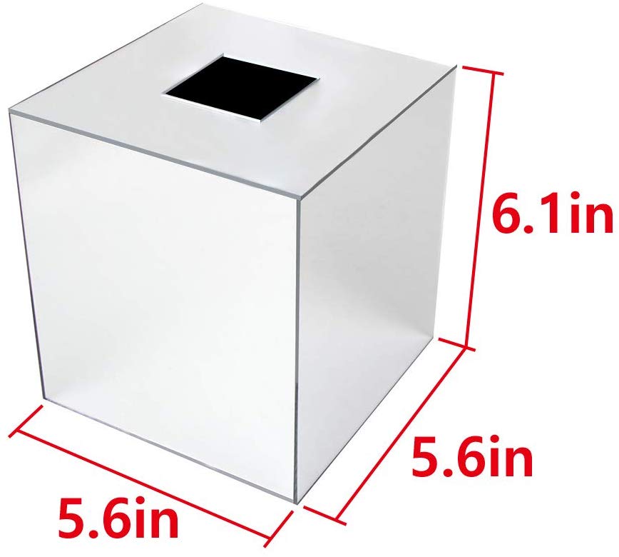 Jackcube Design Living Room copri box fazzoletti quadrato a specchio