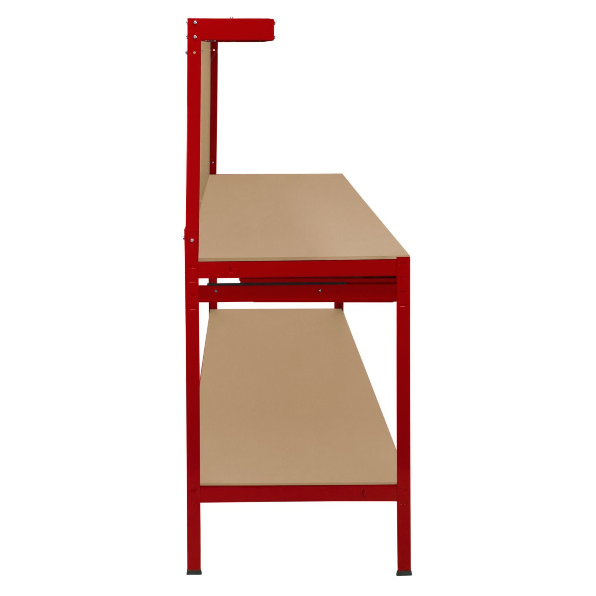 Q-Rax Banchi da Lavoro banco da lavoro 120cm rosso con luce LED