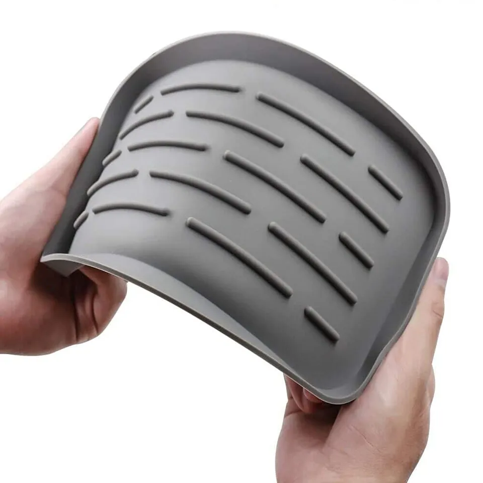 HGYZE Porta Spugna e Scolapiatti Tappetino Silicone Grigio 25,5