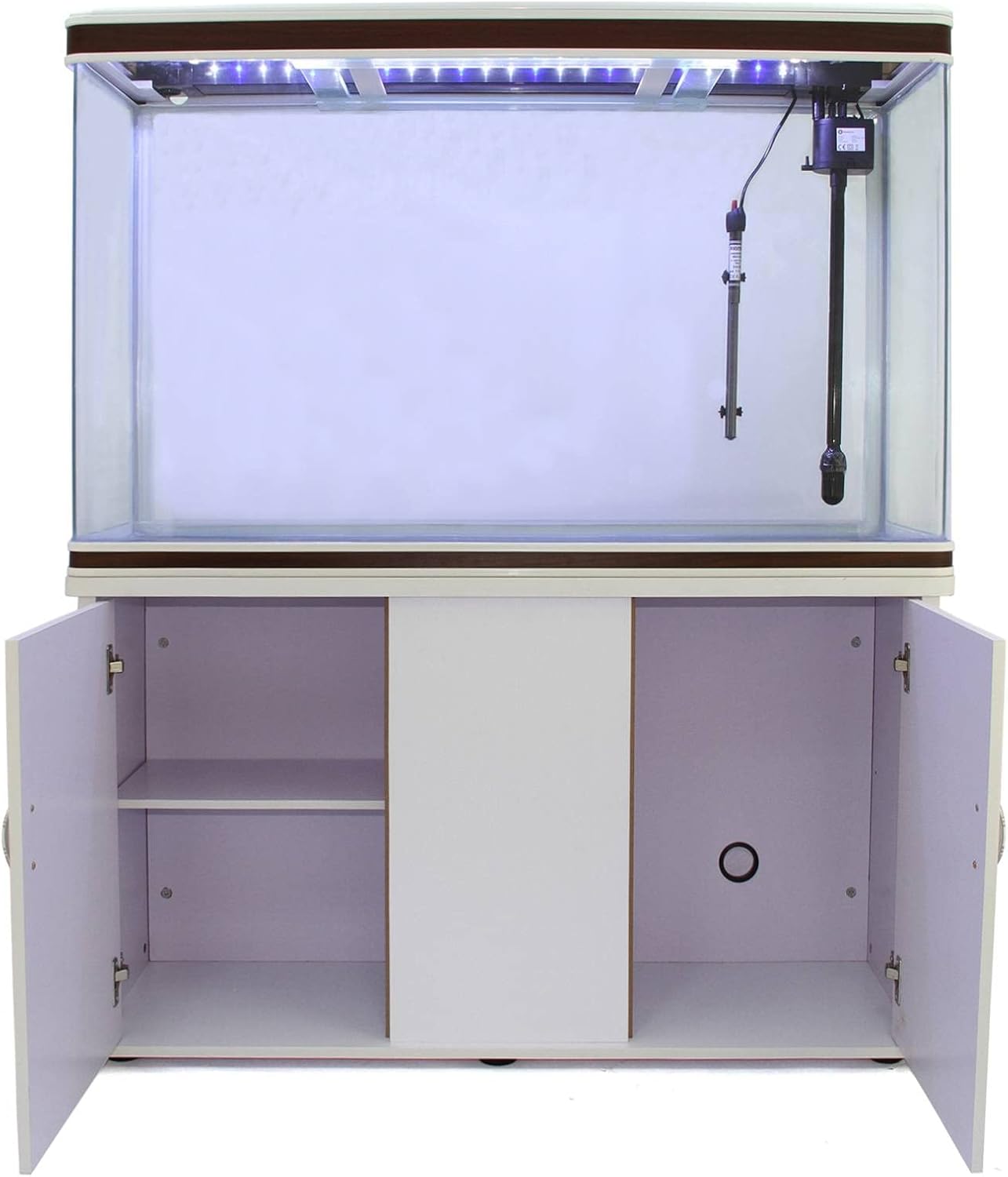 Q-Rax Acquario 300 Litri Bianco 120 cm con Mobile e Kit