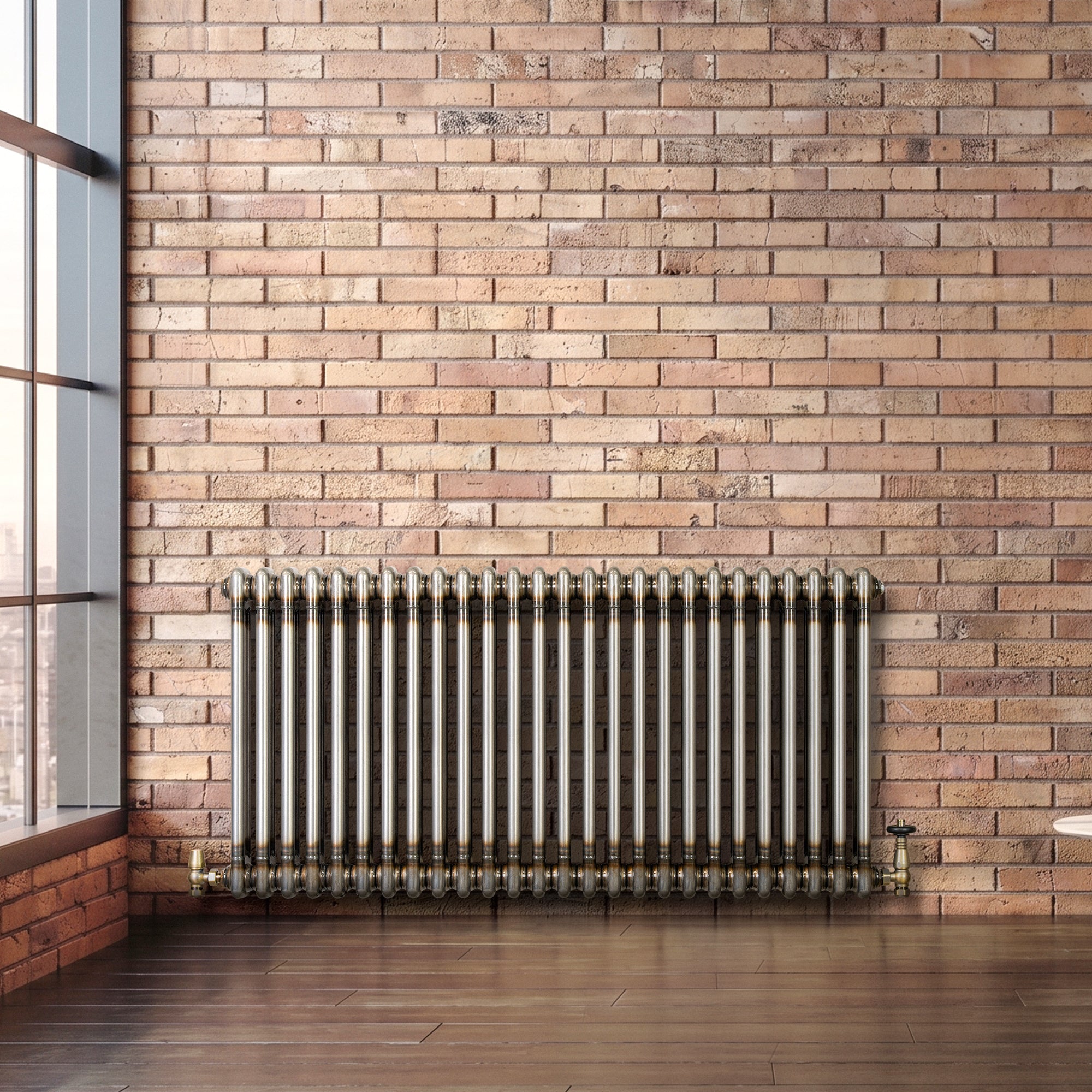 Q-Rax Radiatore Tradizionale 2 Colonne 600x1190 Metallo Grezzo