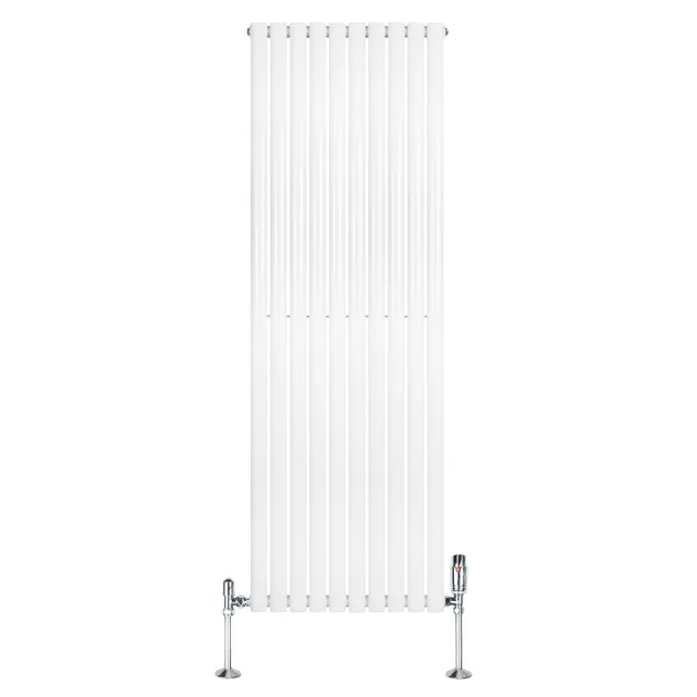 Q-Rax Radiatori Tradizionali 1800x600 radiatore bianco con valvole