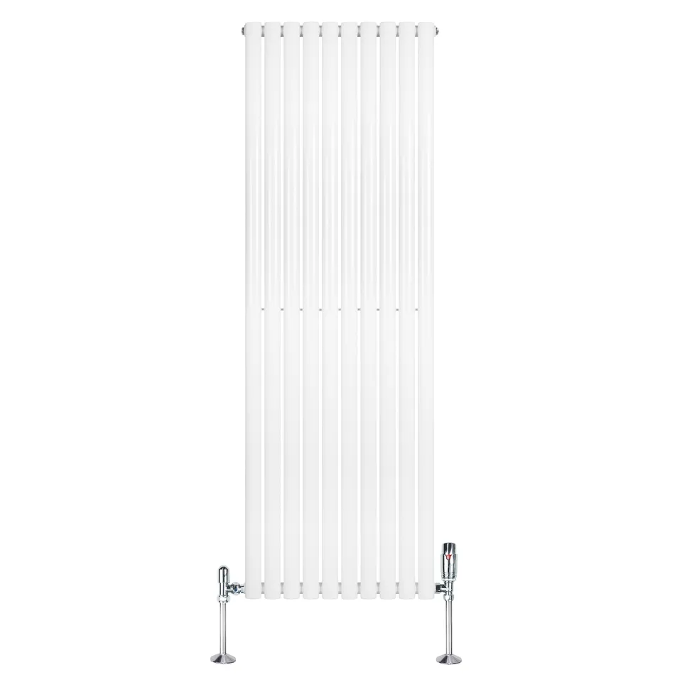 Q-Rax Radiatori Tradizionali 1800x600 radiatore bianco con valvole