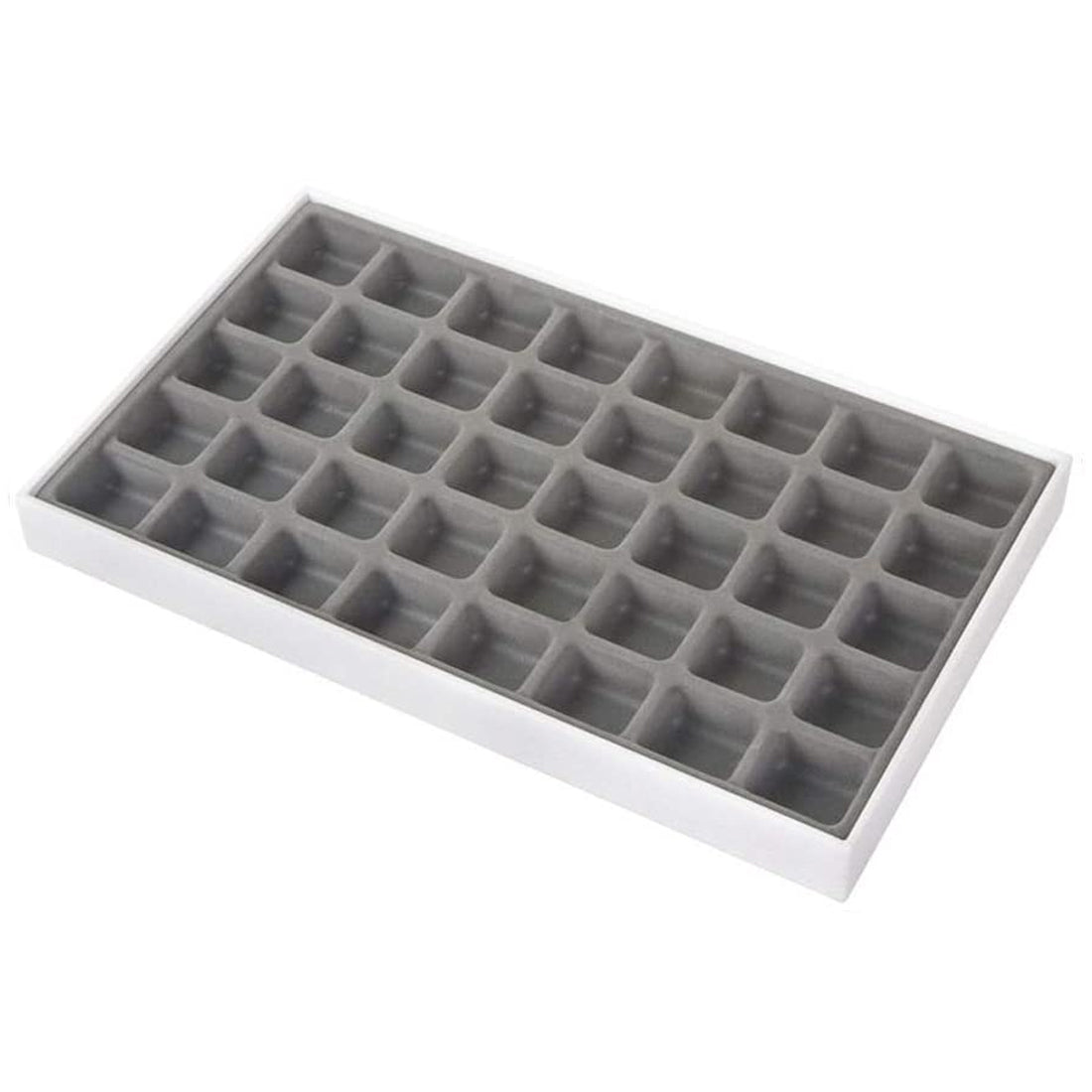 Jackcube Design vassoio portagioie bianco 40 scomparti ecopelle