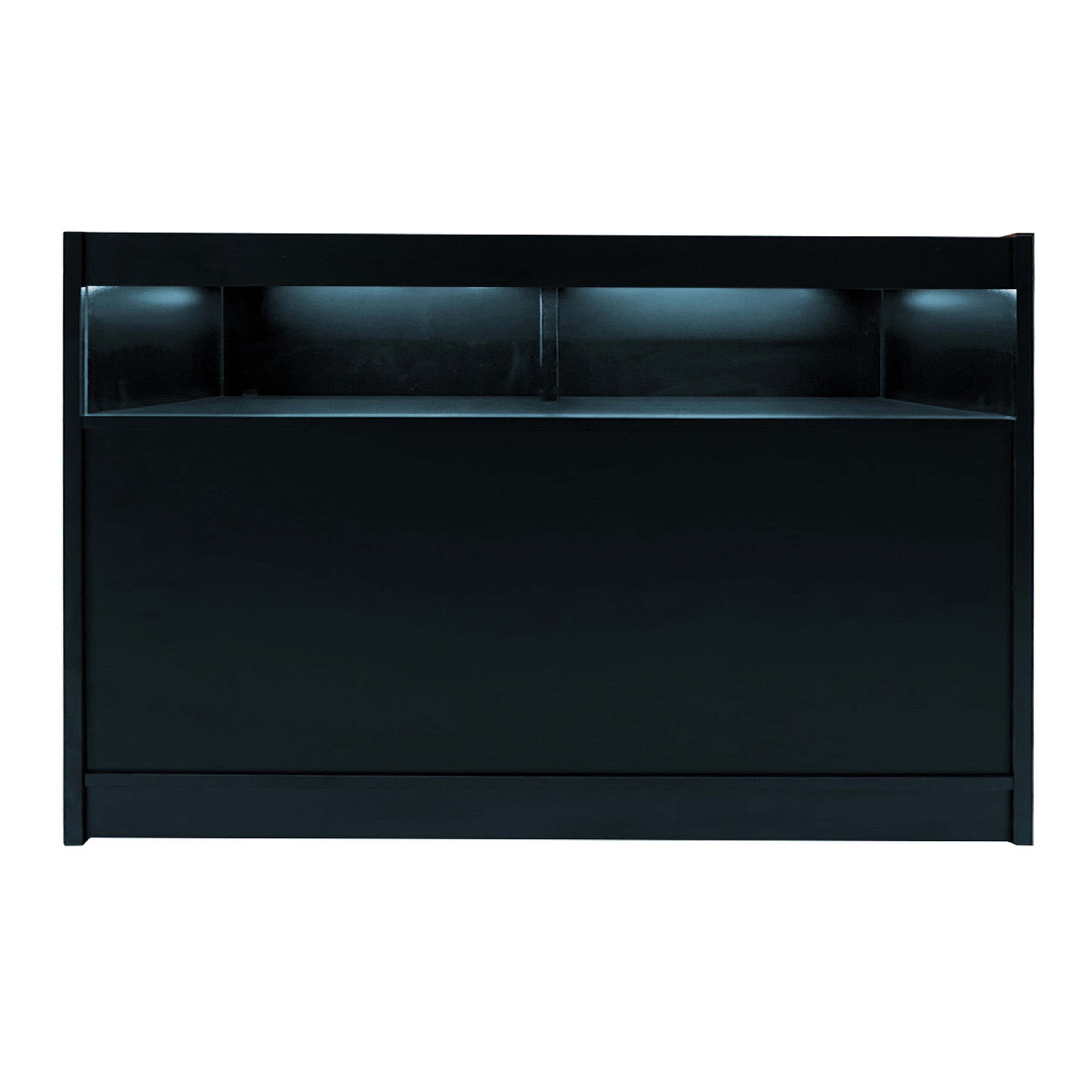 Q-Rax Banconi da Negozio B1500 Bancone Nero LED 150cm