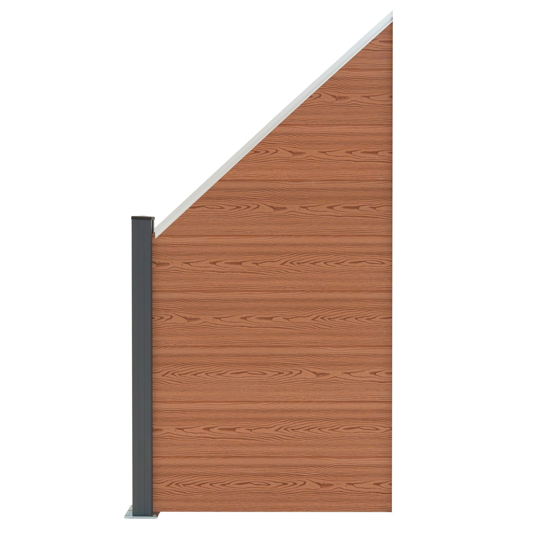Q-Rax Pannello Recinzione Angolare WPC Marrone 180 cm