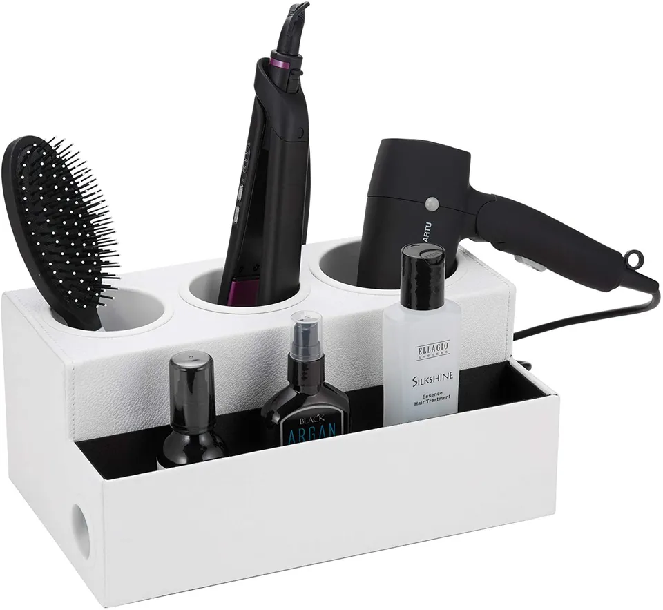 Jackcube Bathroom Organizer Phon Bianco 4 Scomparti Pelle