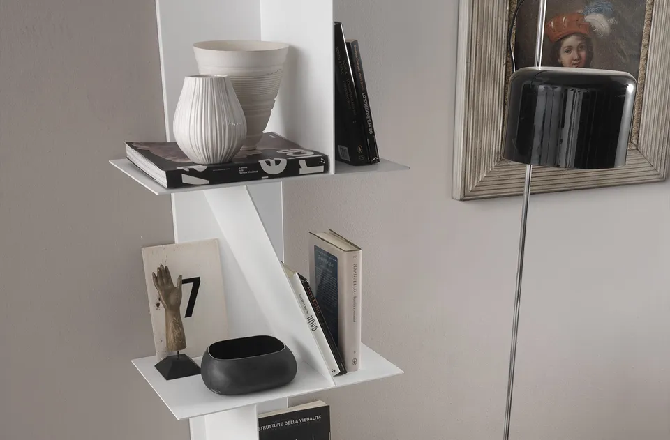 Siderio Giove Libreria Acciaio Design Fissa Pezzo Unico