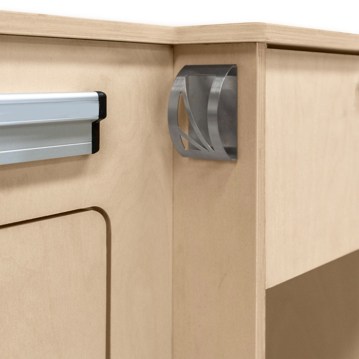 Q-Rax Accessori Casa Cucina Camper Mobile Betulla Frigo Argento