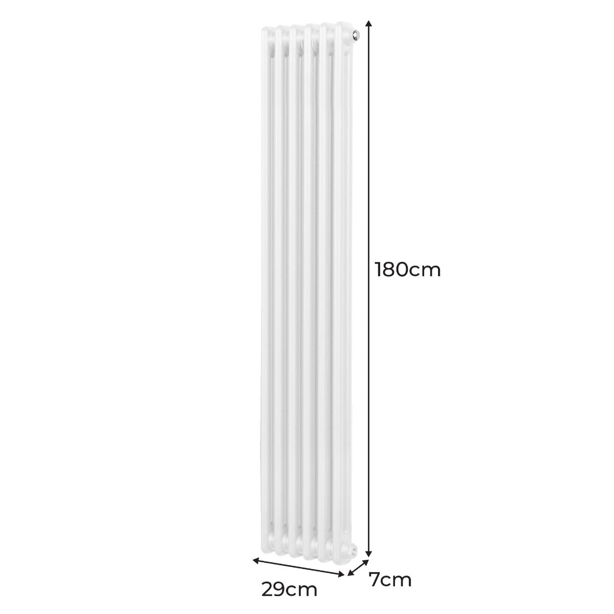 Q-Rax Radiatore Tradizionale 2 Colonne 1800x292mm Bianco