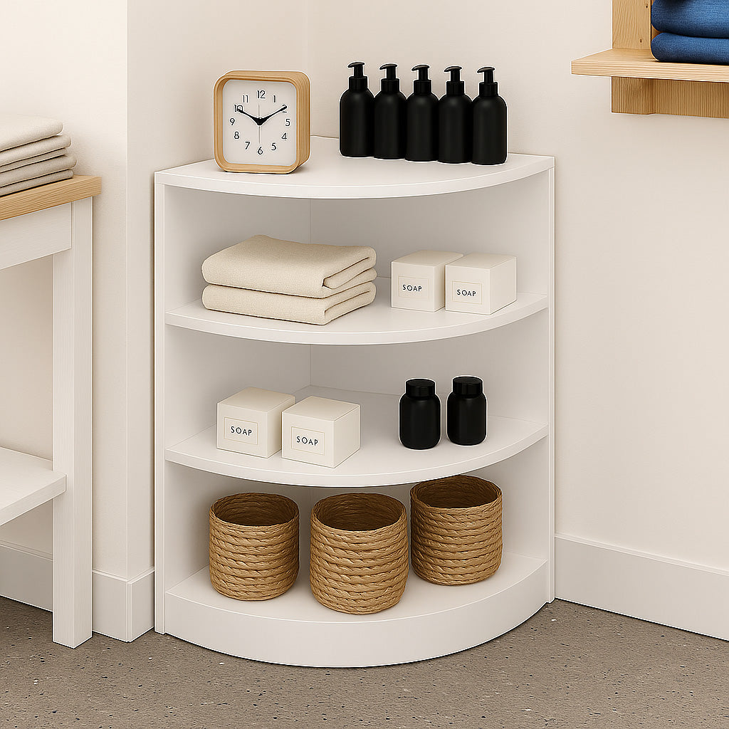 Q-Rax Banconi da Negozio LM60 bancone angolare bianco