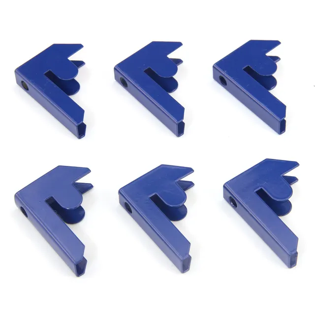 Q-Rax T-Rax Connettori Scaffali Blu Set 6 Pezzi Senza Bulloni