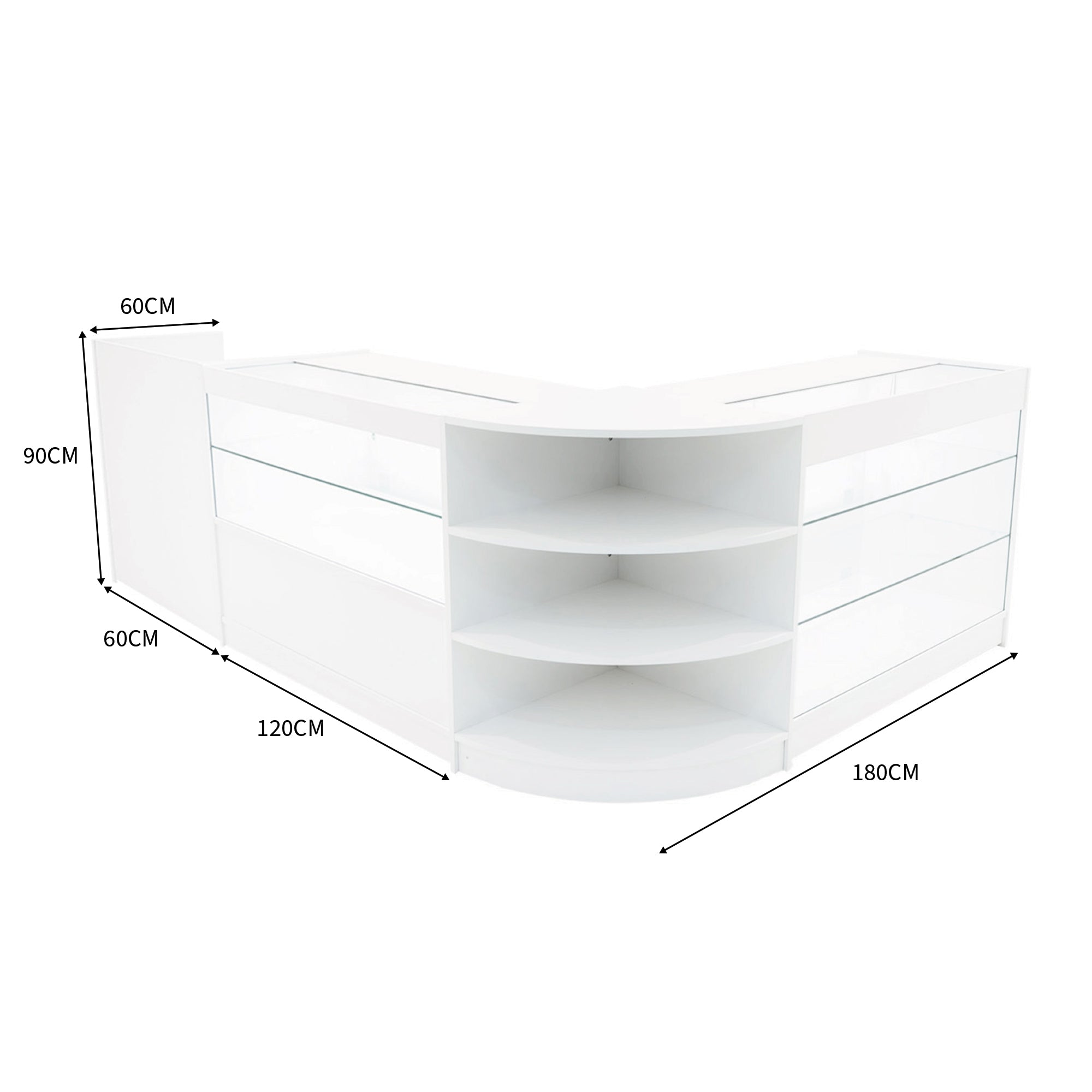 Q-Rax Theia K1200 C1200 TB60 LM60 Bancone Bianco LED