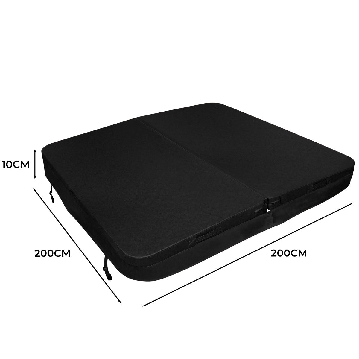 Q-Rax Accessori Casa Copertura Vasca Idromassaggio 2m Nero