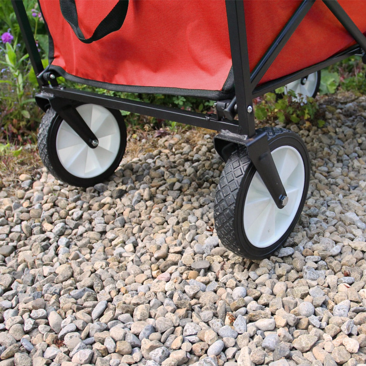 Q-Rax Carrello Giardinaggio Pieghevole Rosso 70kg