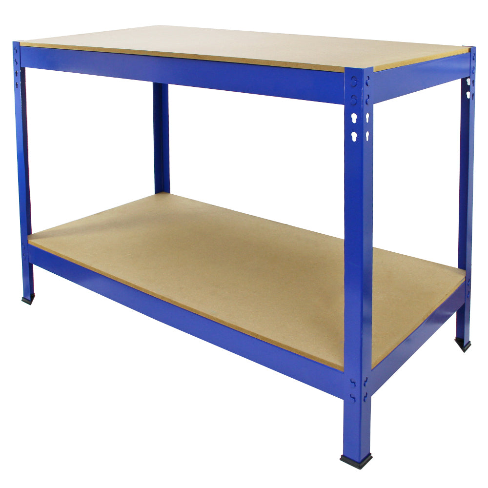 Q-Rax Banco da Lavoro in Acciaio Blu 120cm 200kg