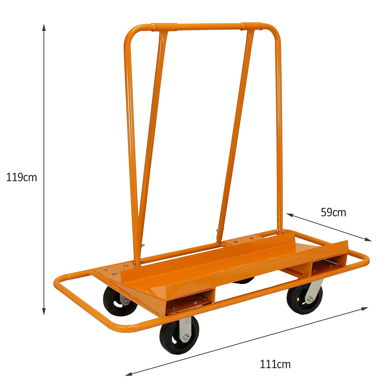 Q-Rax Commercio Artigianato Trolley Cartongesso 1000kg Carrello