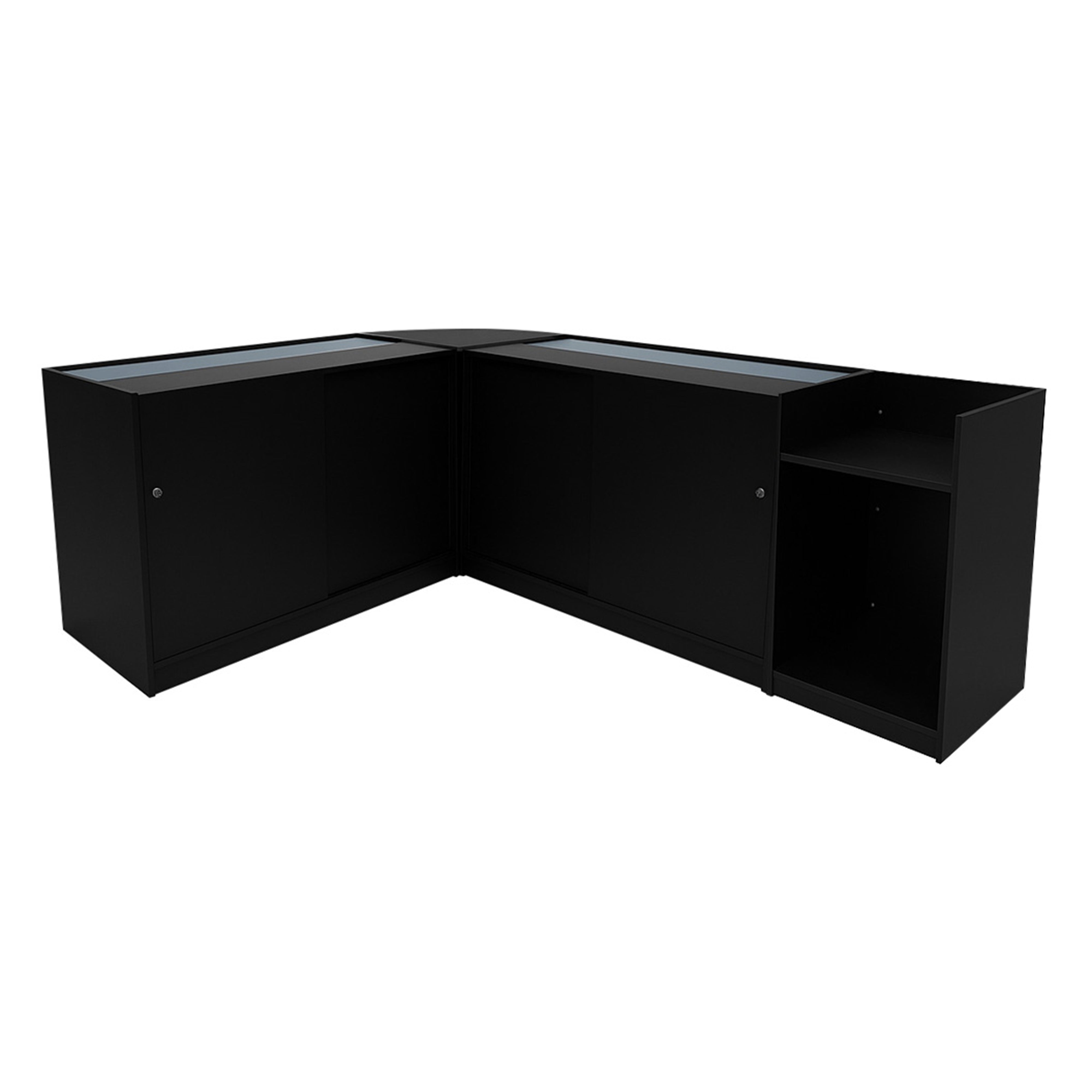 Q-Rax Sagittarius Set 4 Banconi LED Nero B1200 LM60 TB60
