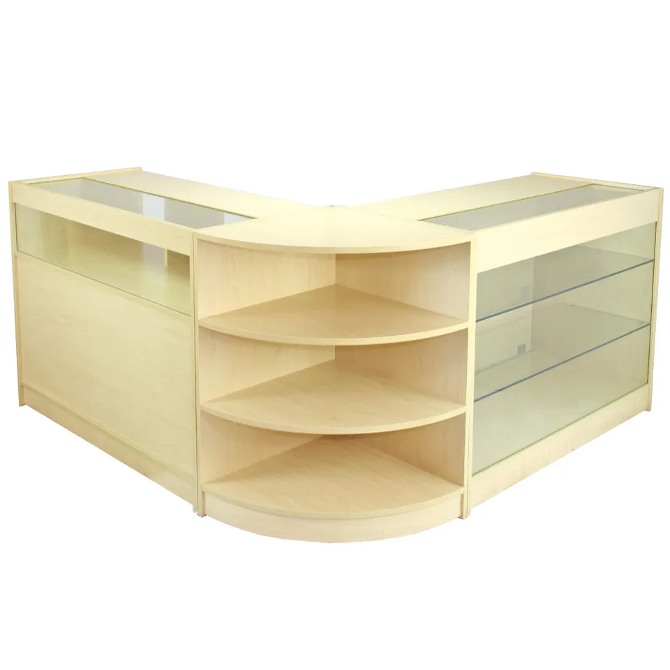 Q-Rax Aquarius set 3 banconi vetrina acero laminato 120cm