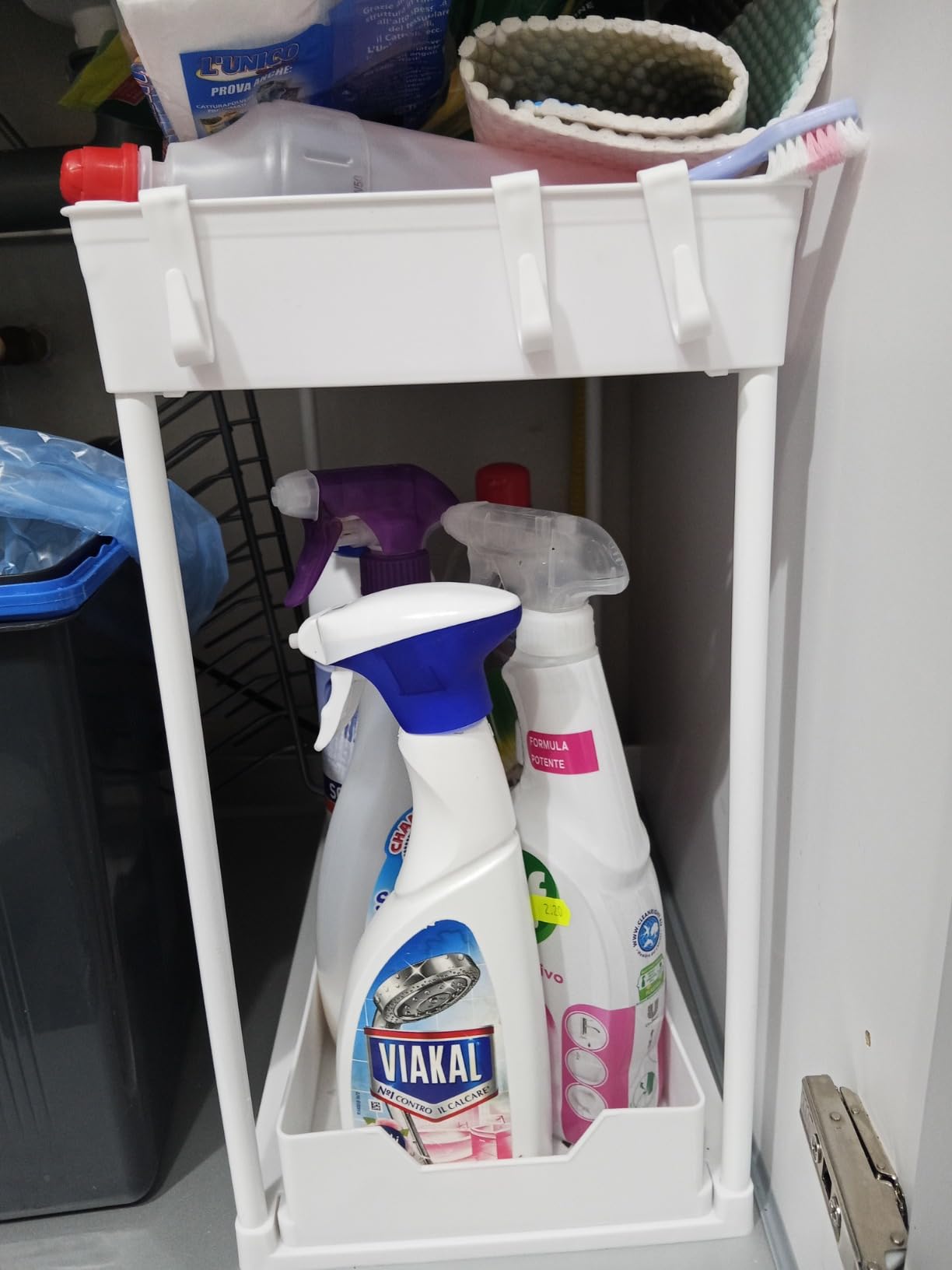 Meltrck Organizer Sottolavello Estraibile 2 Pezzi Bianco 2 Livelli