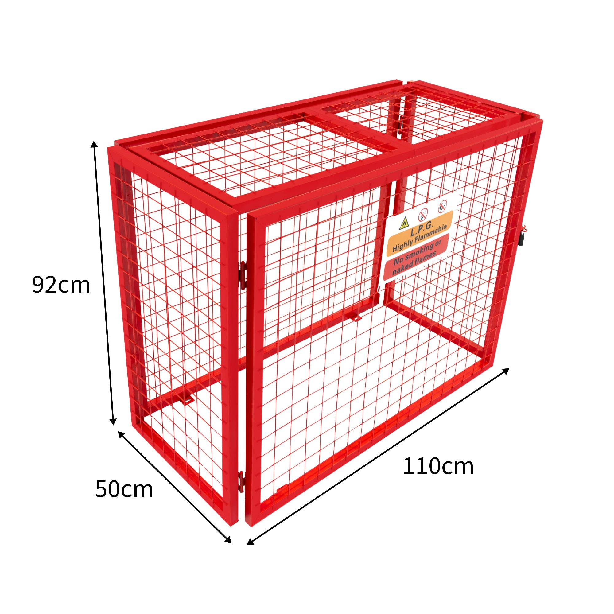 Q-Rax Gabbia Rete Bombole Gas Pieghevole 92x110x50cm
