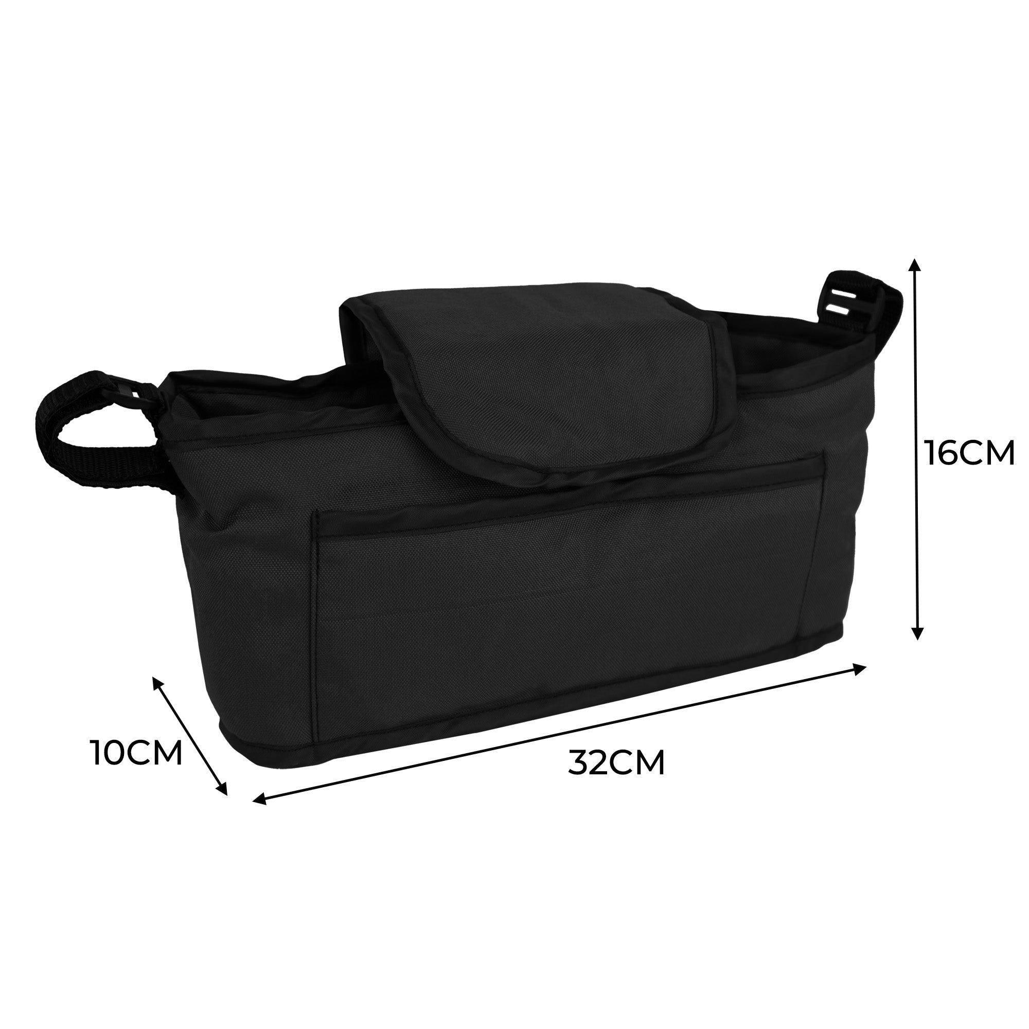 Q-Rax organizer passeggino borsa nera Oxford 2 kg
