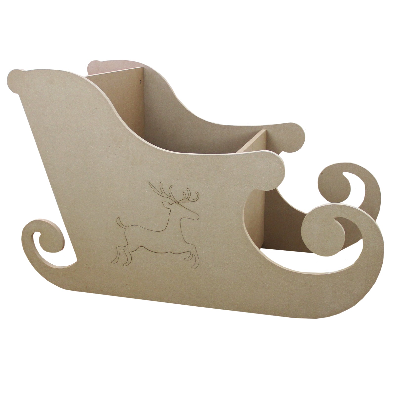 Q-Rax Slitta Babbo Natale Slitta Natalizia MDF 120cm 50kg