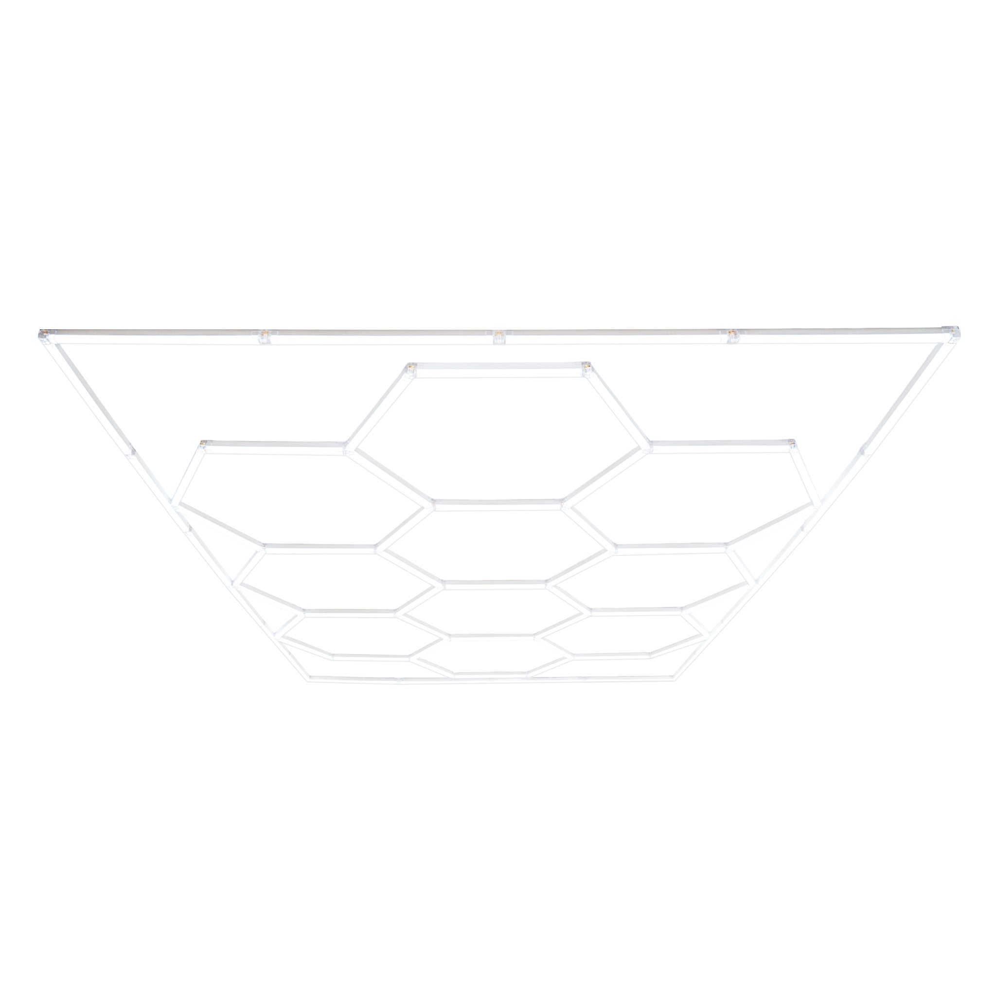 Q-Rax Sistema LED Esagonale x10 luce 6000K con cornice