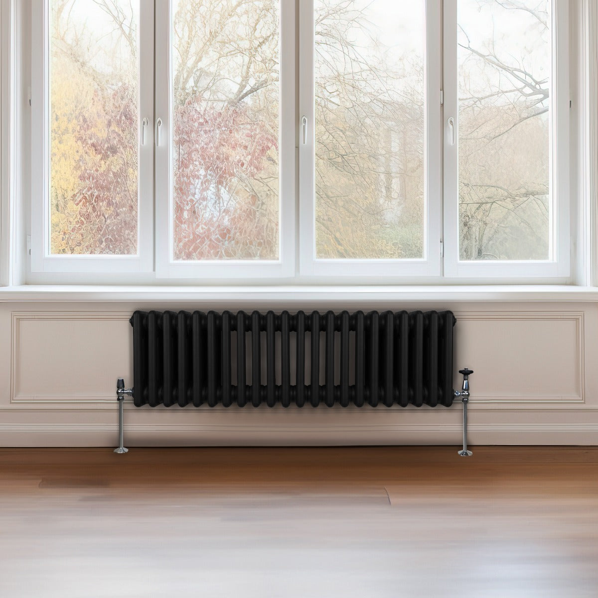 Q-Rax Radiatori Tradizionali 300x1012 Termosifone Nero 3 Colonne