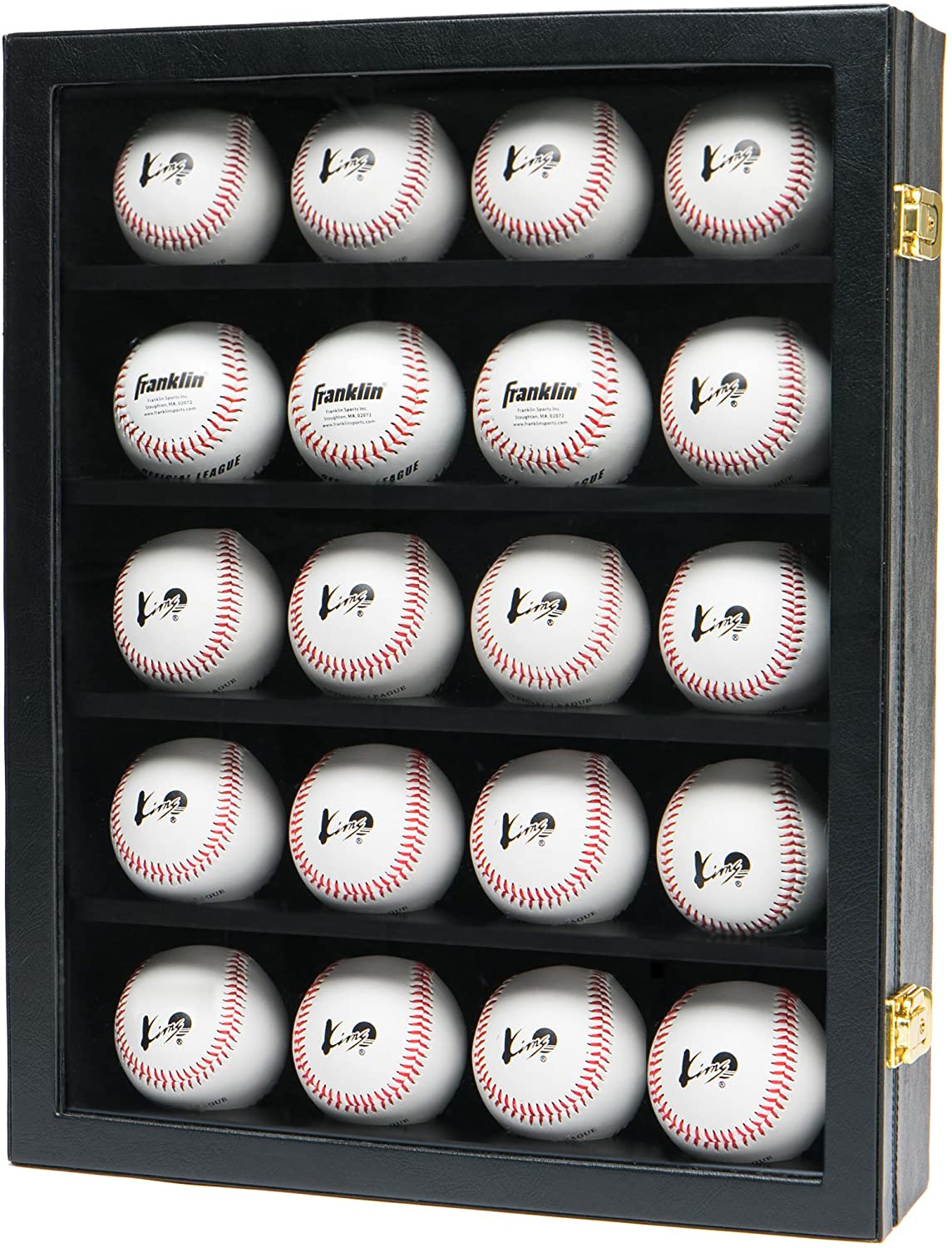 Jackcube Design Display vetrina baseball 20 palline legno pelle