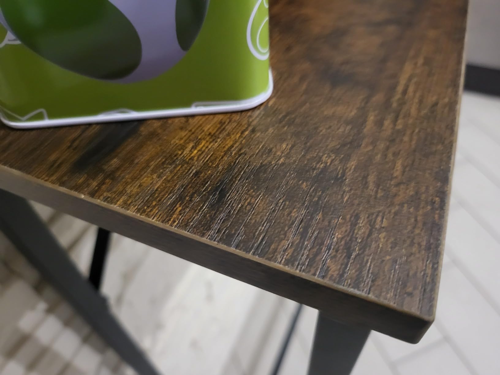 Meltrck Tavolo Consolle Vintage 80x20x80 Legno Metallo Sottile