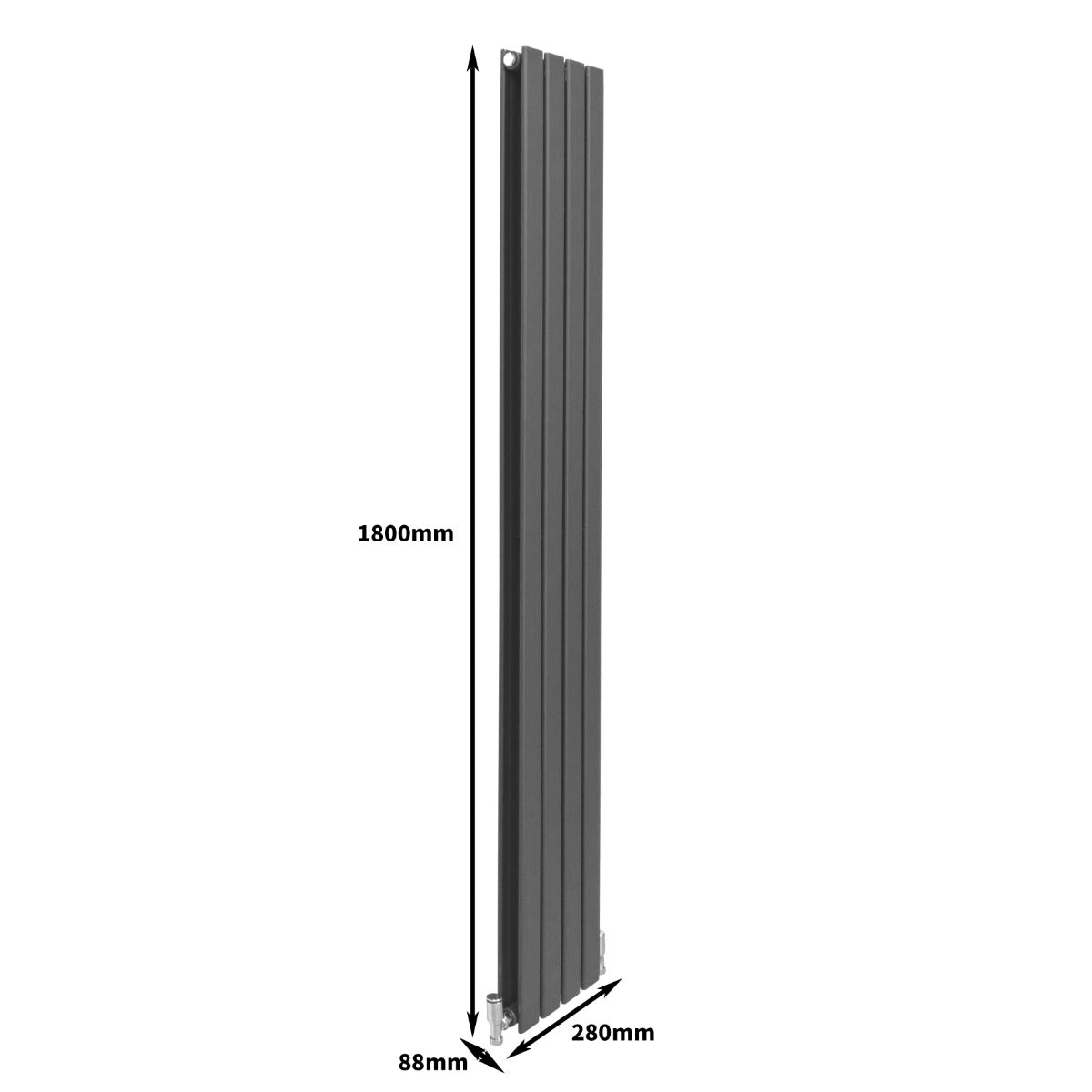Q-Rax Radiatori a Pannelli Piatti 180x28 cm termosifone antracite