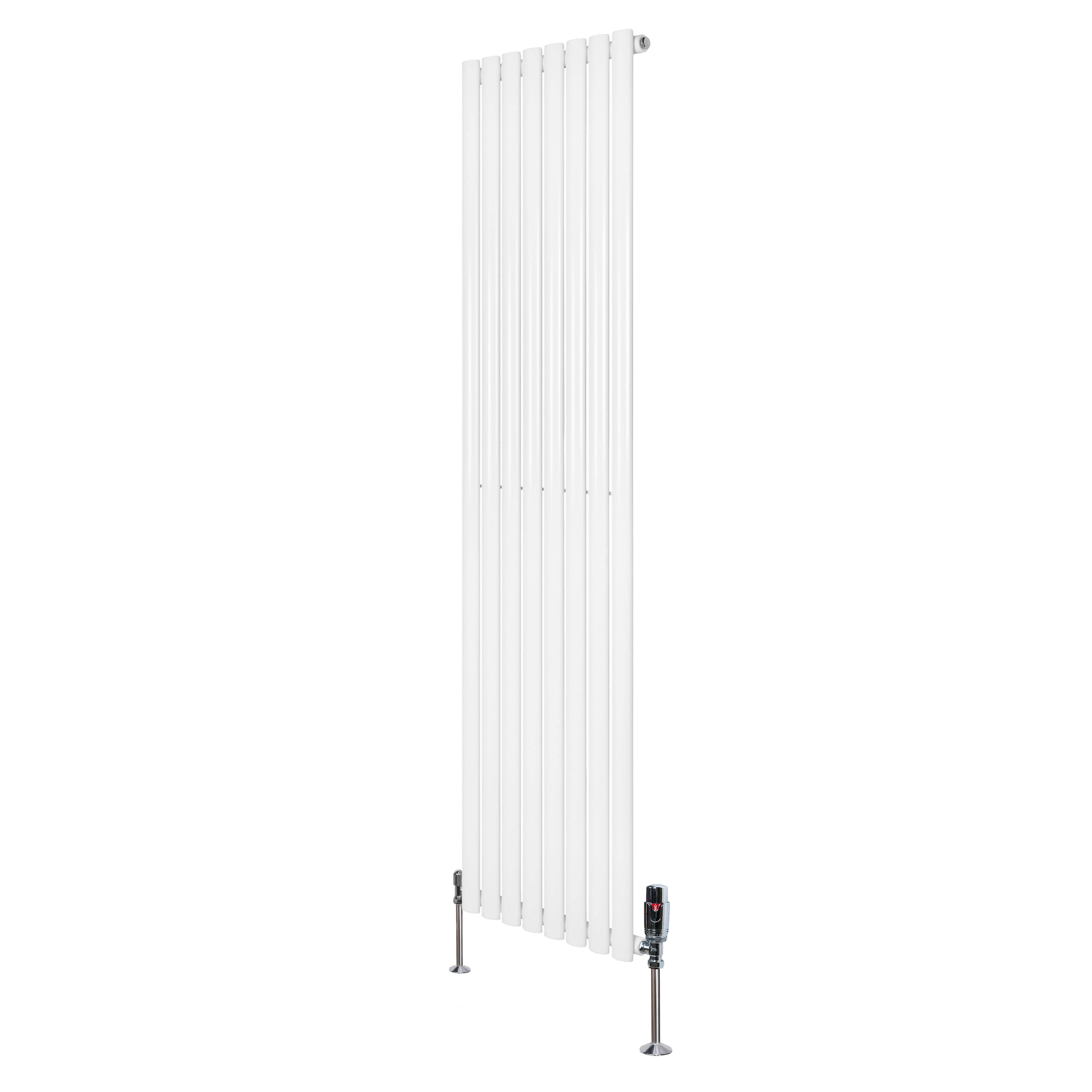 Q-Rax Radiatori Tradizionali Ovale Singola radiatore bianco 1800x480 valvole