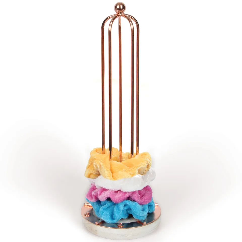 Jackcube Design porta scrunchies oro rosa base legno