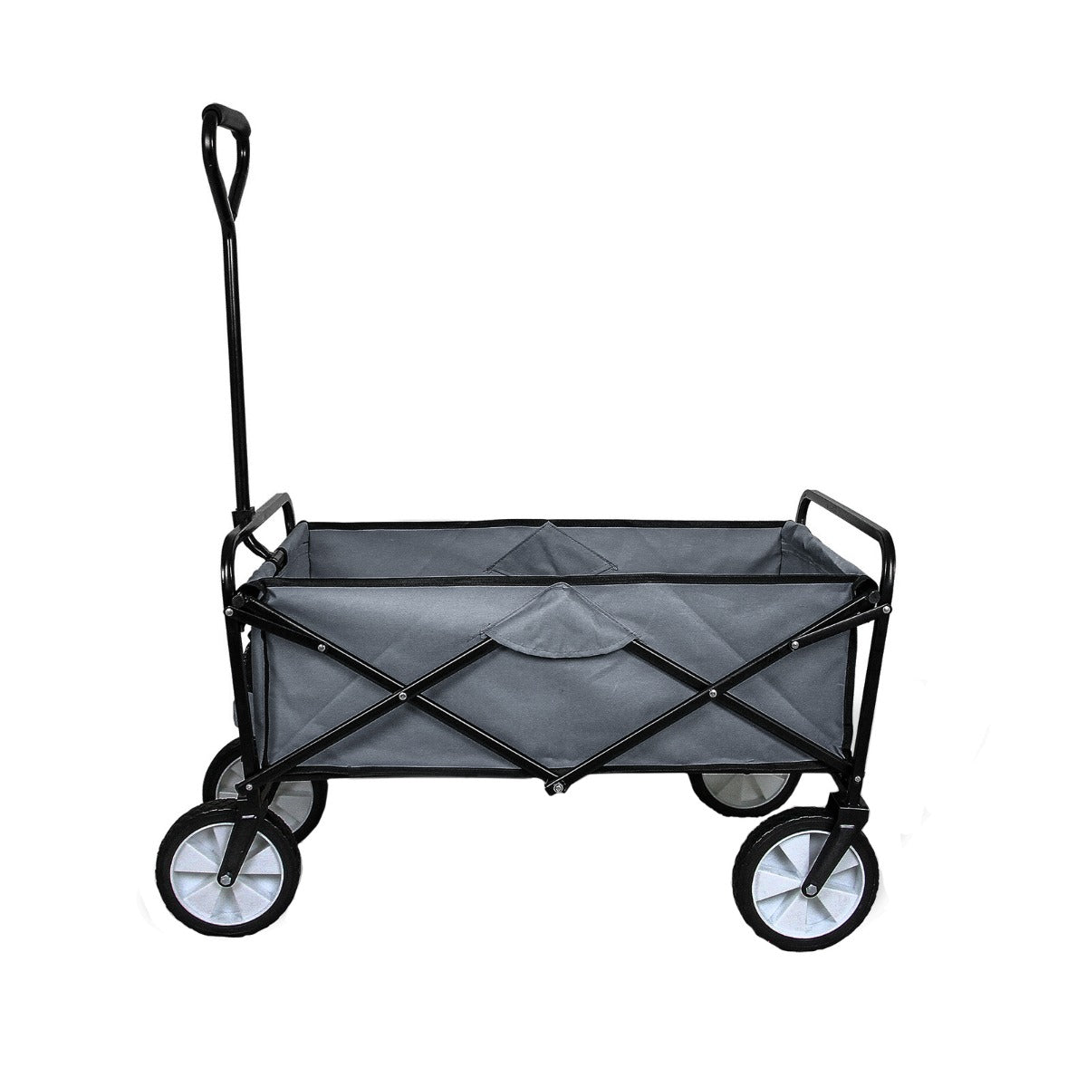Q-Rax Carrello Giardinaggio Pieghevole Grigio 70 kg