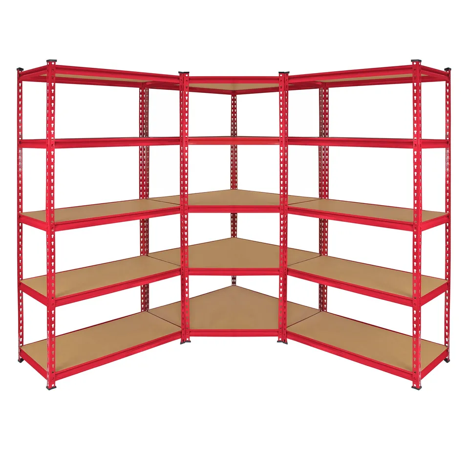 Q-Rax Scaffali da Garage Set 3 Pezzi Angolare Scaffale Metallo 360 kg