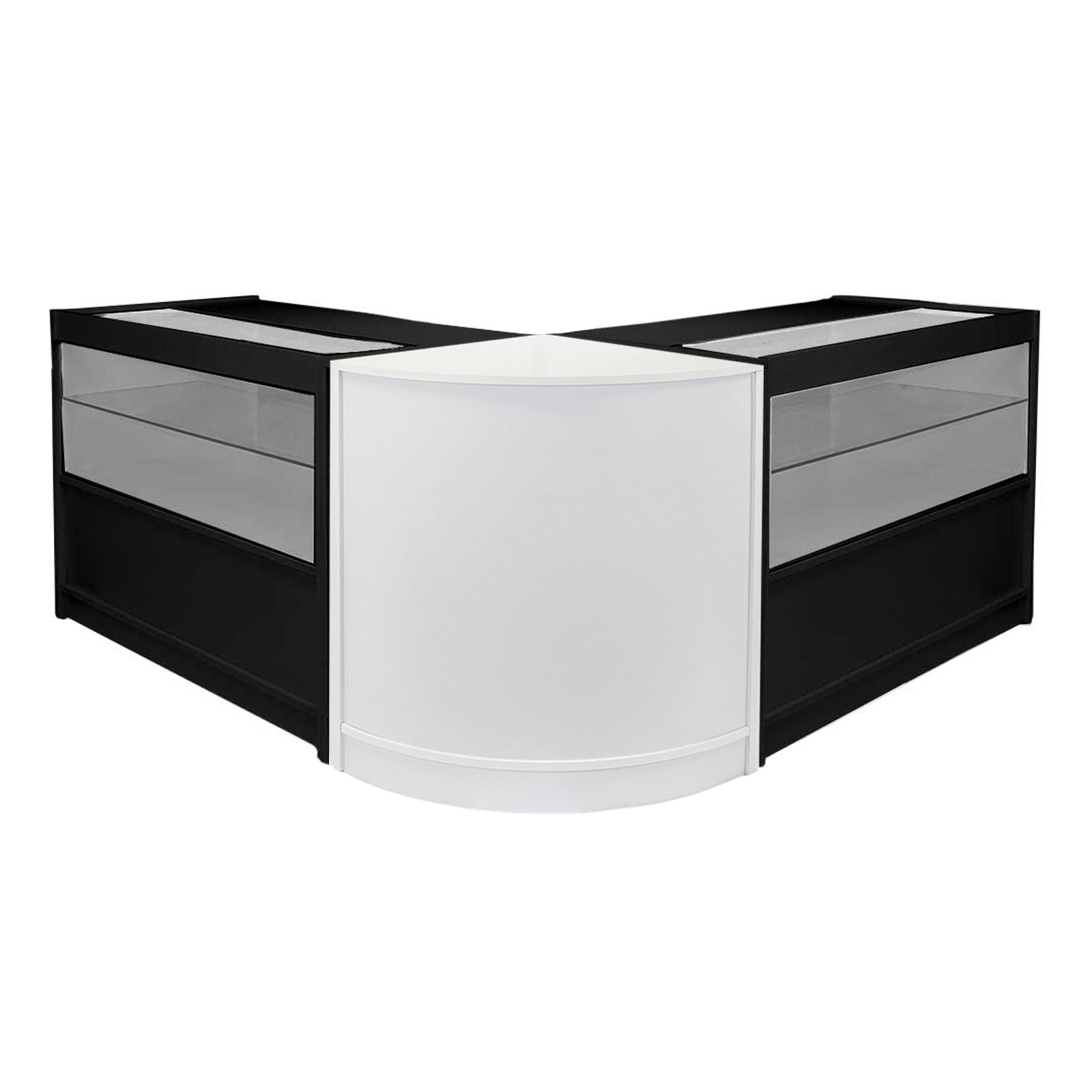 Q-Rax Emperor Set Bancone Negozio C1200+CM60 Bianco Nero