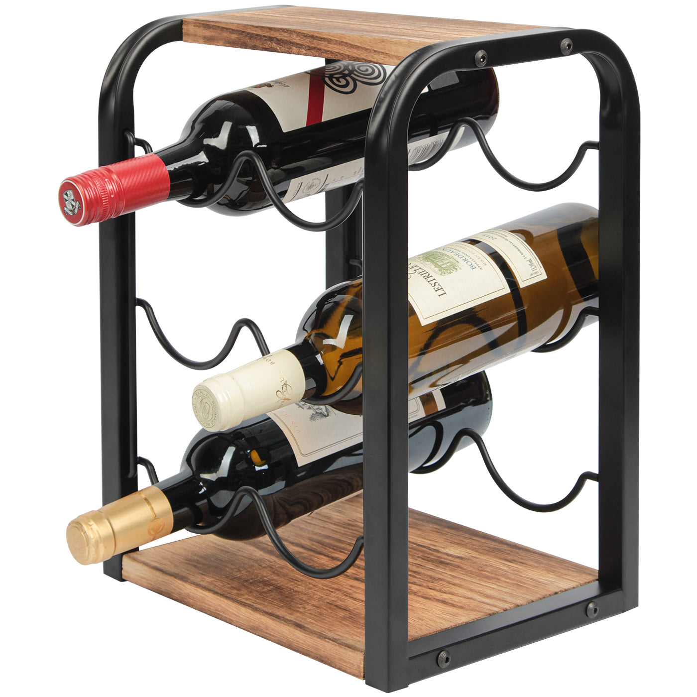 Jackcube Design Kitchen portavino da tavolo 6 bottiglie acciaio