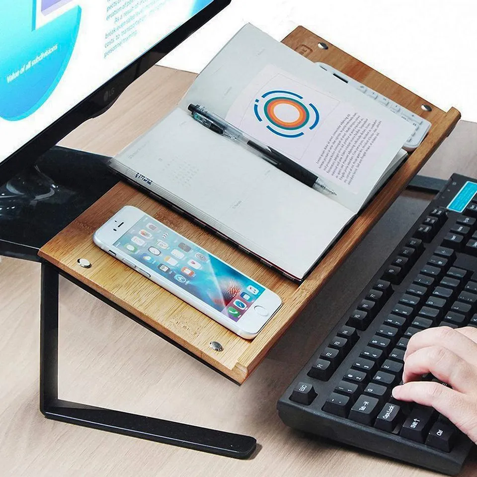 Jackcube Design Home Office Leggio Tablet Libri Bambù Metallo Nero