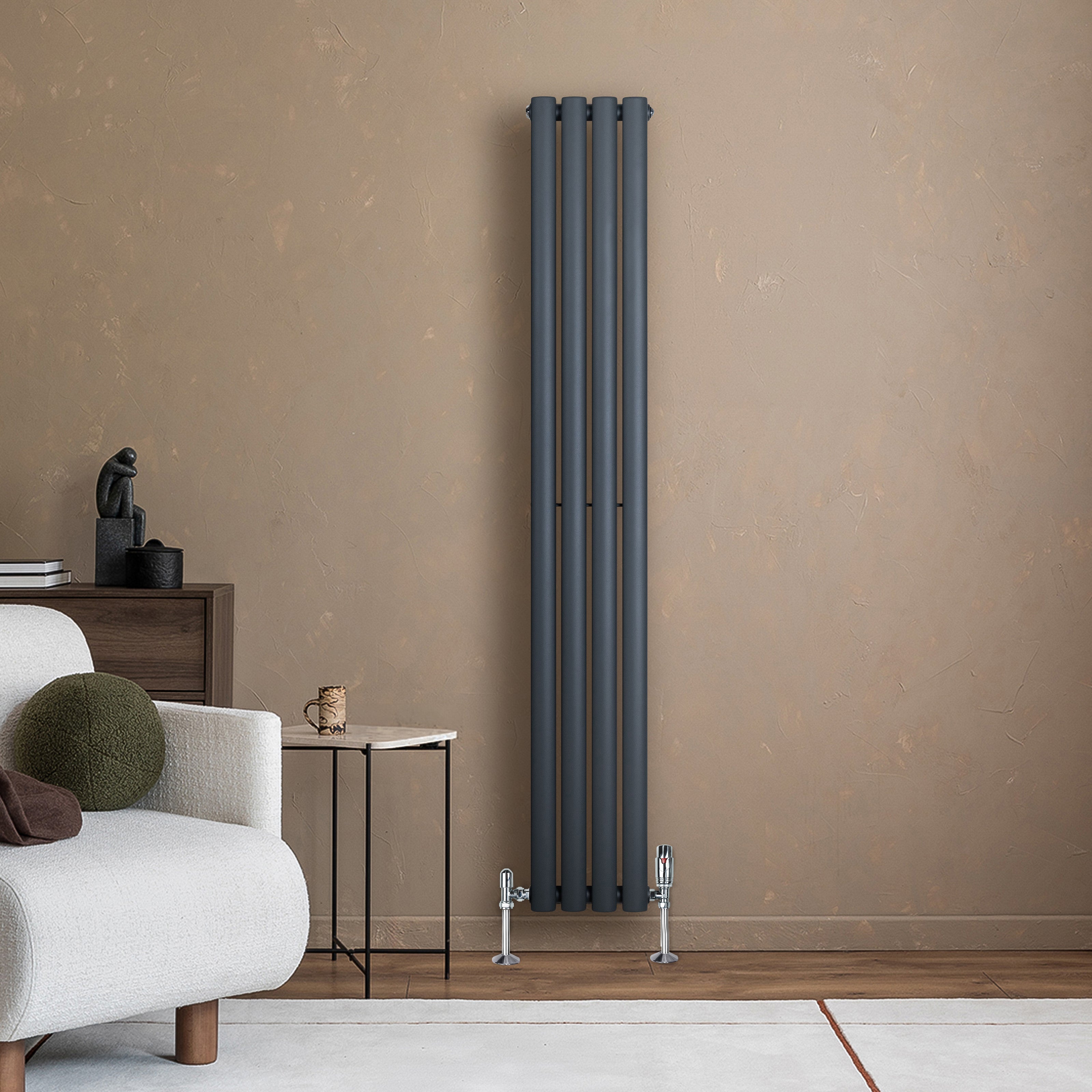 Q-Rax Radiatore Verticale Colonna Singola 1600x240 Antracite