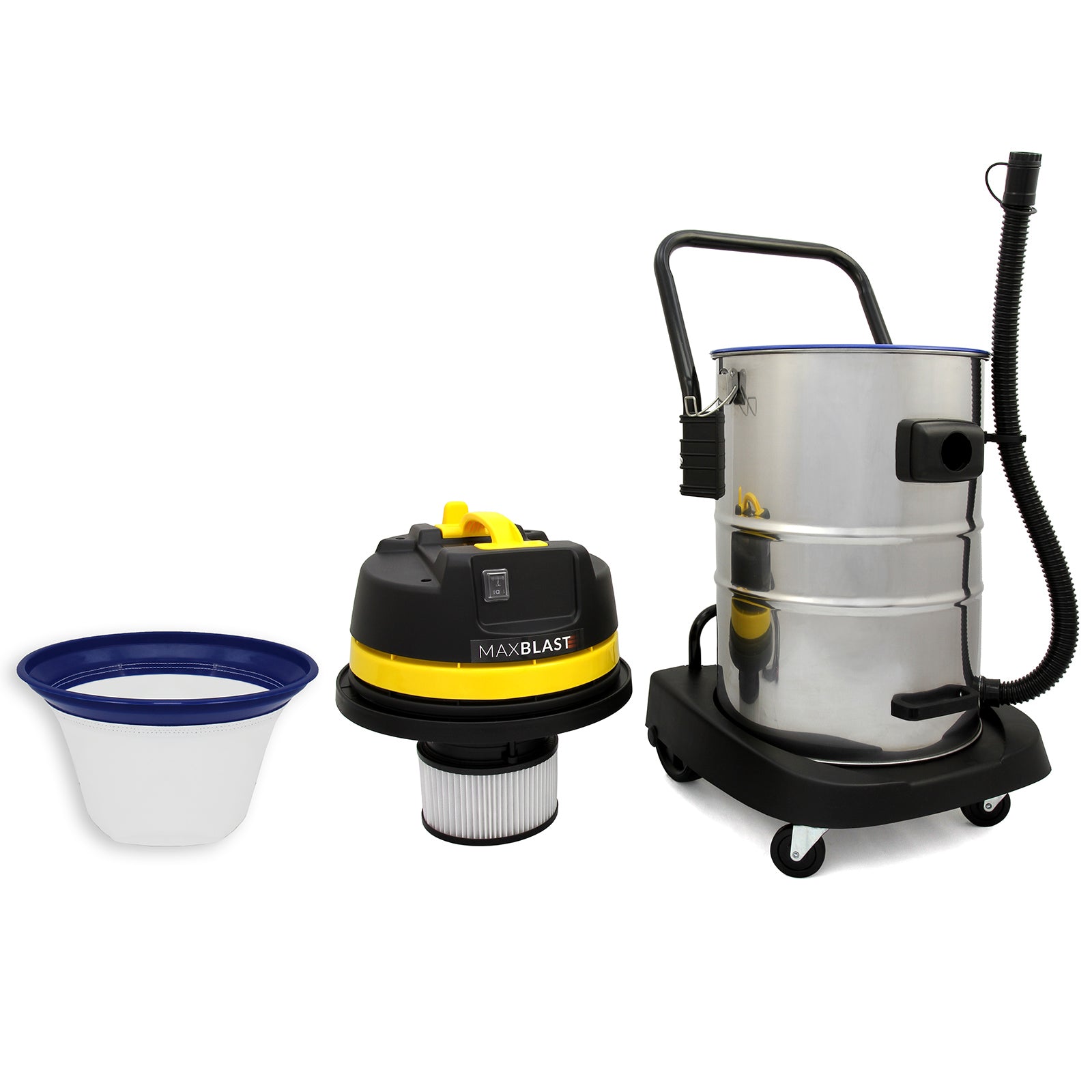 Q-Rax 50L aspiratore umido secco 1400W con aste 7,2m 4K
