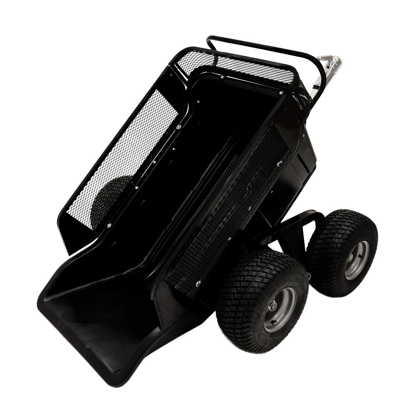 Q-Rax Rimorchio Ribaltabile 4 Ruote 680kg con Sponde Rete