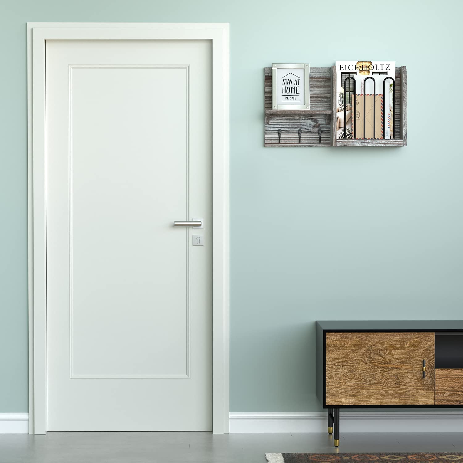 Jackcube Design Entryway Portachiavi Mensola Legno 3 Ganci